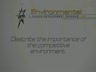 COMPETITIVE ENVIRONMENT