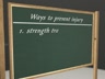 ASK THE PROFESSOR - WAYS TO PREVENT INJURY - STRENGTH TRAINING