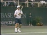 HIGH SPEED VIDEO – LLEYTON HEWITT – HIGH BACKHAND RETURN OF SERVE, DEUCE COURT