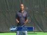 TWO HANDED BACKHAND-RETURN OF SERVE