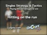 SINGLES STRATEGY AND TACTICS -  HITTING ON THE RUN