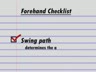 SECRETS OF TODAY'S FOREHAND - FOREHAND CHECKLIST - SWING PATH