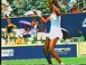 HIGH SPEED VIDEO - VENUS WILLIAMS - OPEN-STANCE FOREHAND, CLOSE-UP SIDE VIEW