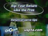 RETURN OF SERVE - ADDITIONAL TIPS